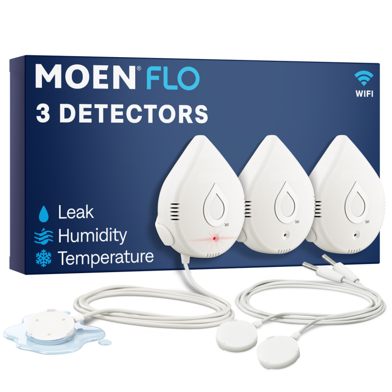 Flo by Moen Smart Water Detector three pack with remote sensing discs
